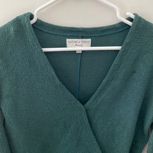 Dark Green Texture and Thread by Madewell top